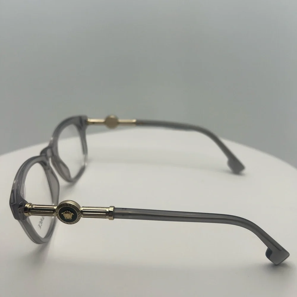 Versace Eyewear in Gray with Gold Details - Picture 3 of 6